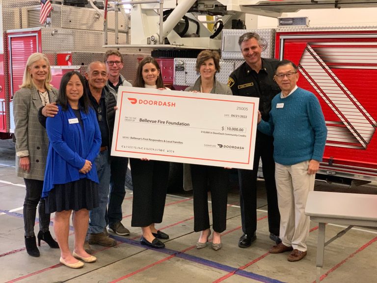 Bellevue Fire Foundation Celebrates DoorDash Donation to Support First Responders, Local Families