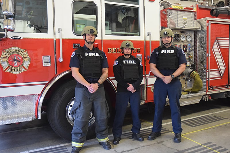 Firefighters in Ballistic Gear