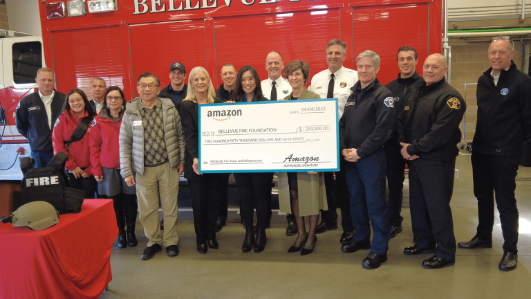 Bellevue Fire Foundation announces $250,000 Amazon donation and launch of a fundraising campaign for a new wildfire brush truck